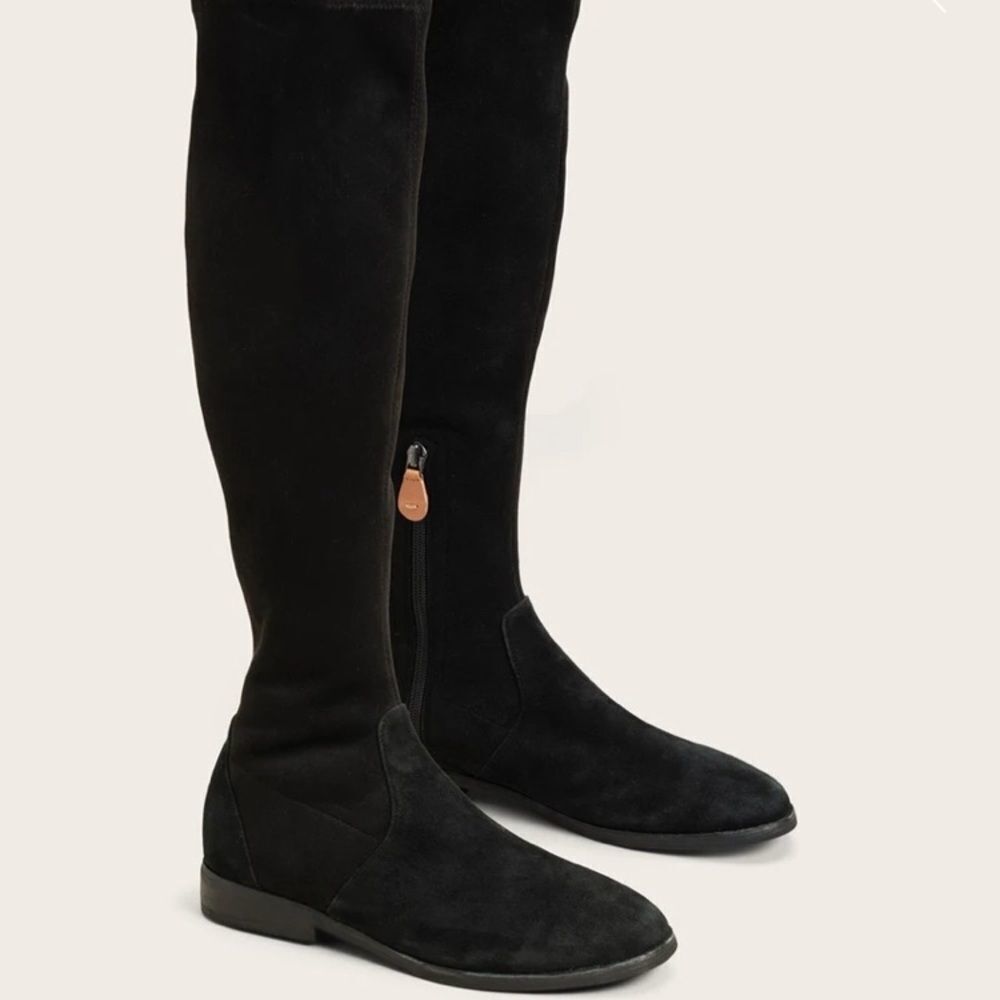 Gentle Souls Sleek Black Over the Knee Boots
